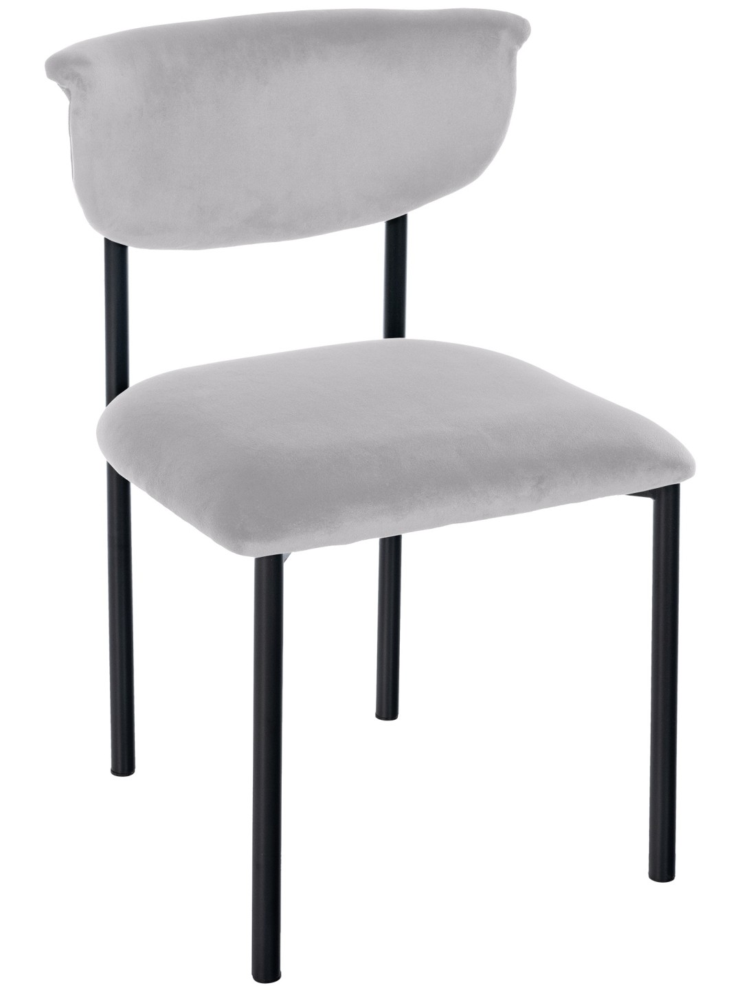 Cadeira para visitantes Gambell veludo, cinza