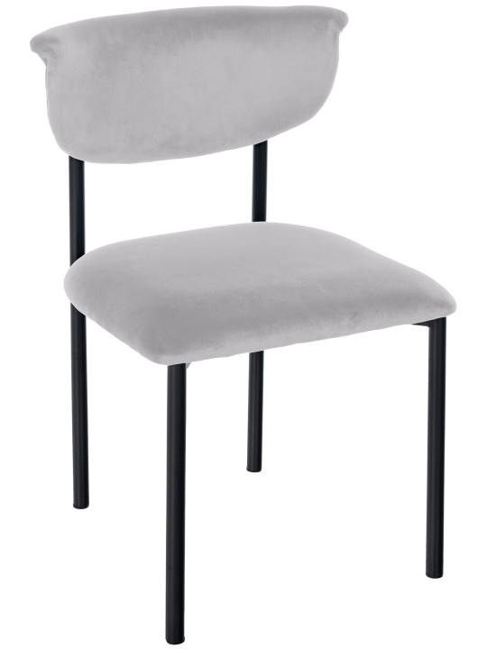 Cadeira para visitantes Gambell veludo, cinza