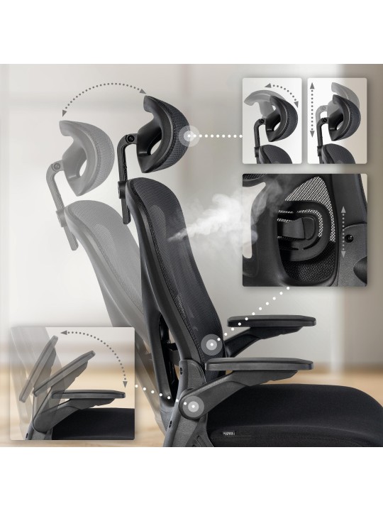 Cadeira de escritório Roseburg, preto