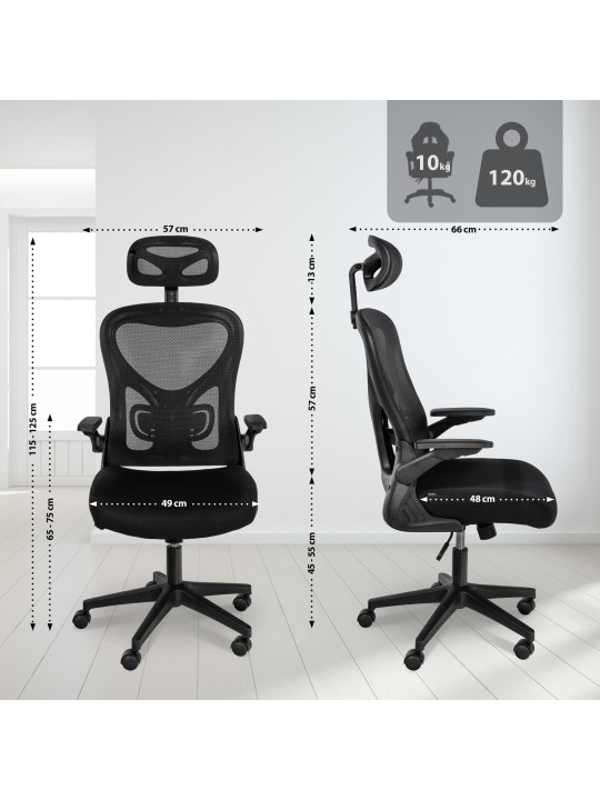 Cadeira de escritório Roseburg, preto