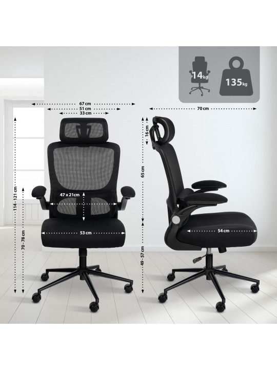 Cadeira de escritório Newberg, preto