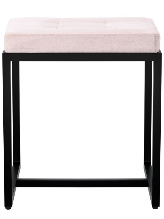 Banqueta de veludo Barci B, creme Banqueta de veludo Barci B, creme