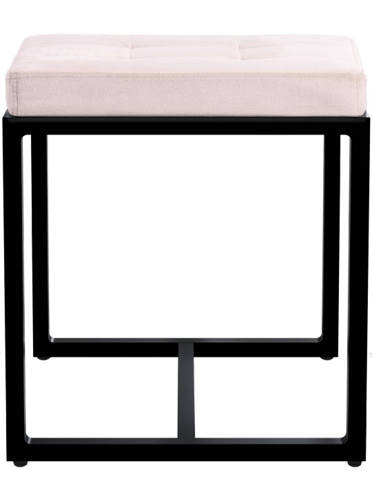 Banqueta de veludo Barci B, creme Banqueta de veludo Barci B, creme
