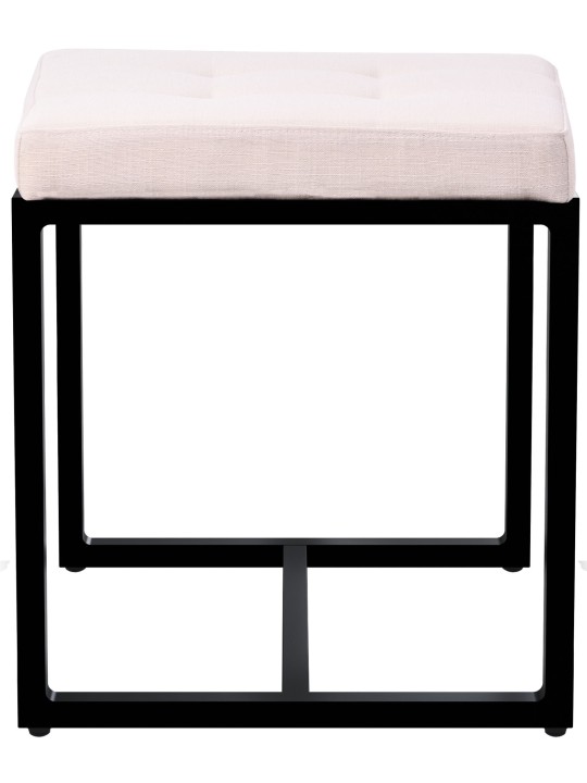 Banqueta de tecido Barci B, creme Banqueta de tecido Barci B, creme