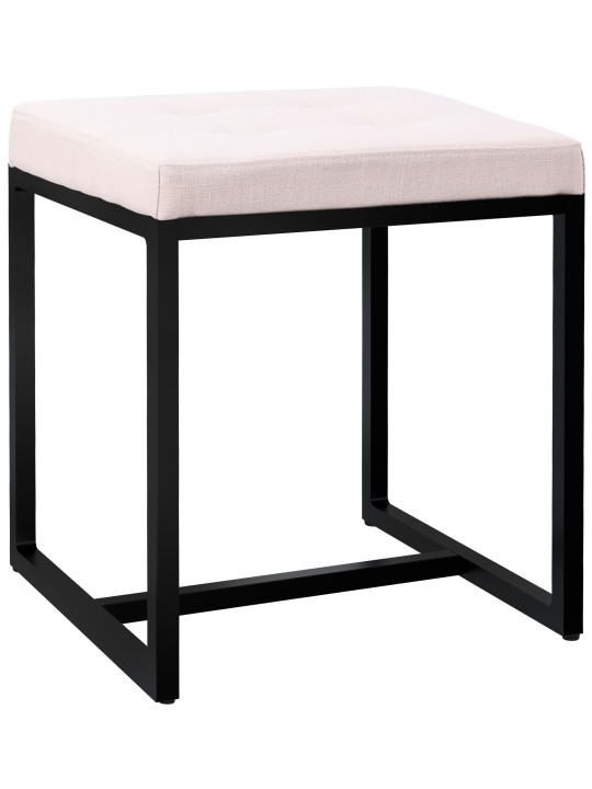 Banqueta de tecido Barci B, creme Banqueta de tecido Barci B, creme