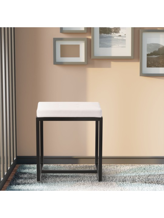 Banqueta Barci B couro sintético, branco Banqueta Barci B couro sintético, branco