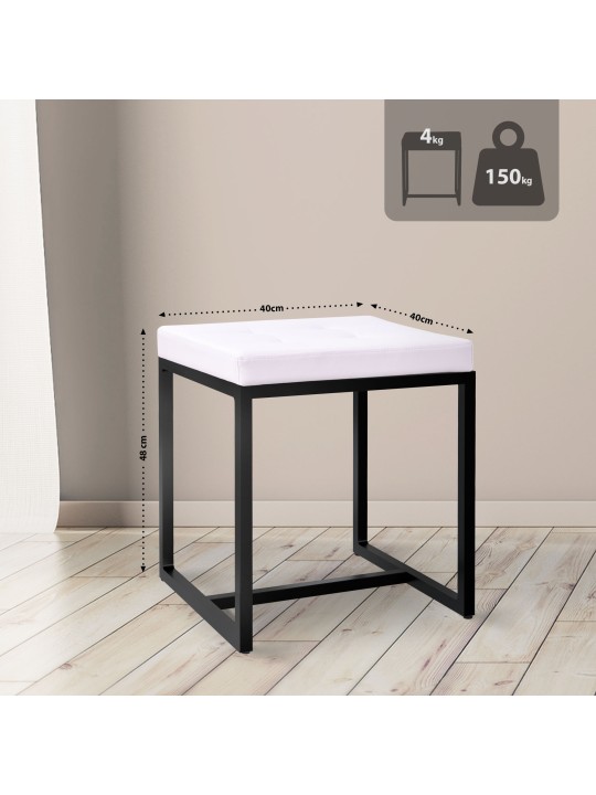 Banqueta Barci B couro sintético, branco Banqueta Barci B couro sintético, branco