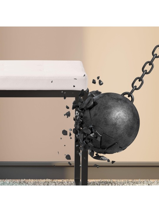 Banqueta Barci B couro sintético, branco Banqueta Barci B couro sintético, branco