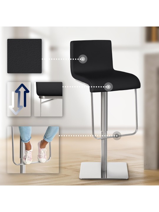 Banqueta alta Limon E, preto