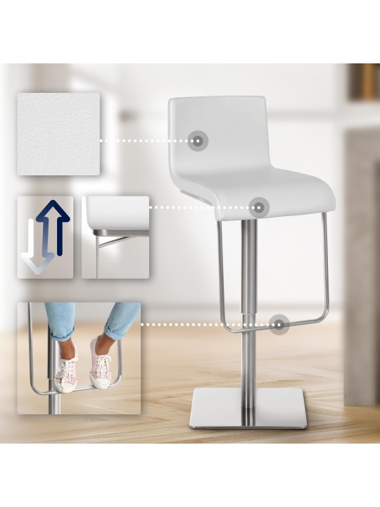 Banqueta alta Limon E, branco