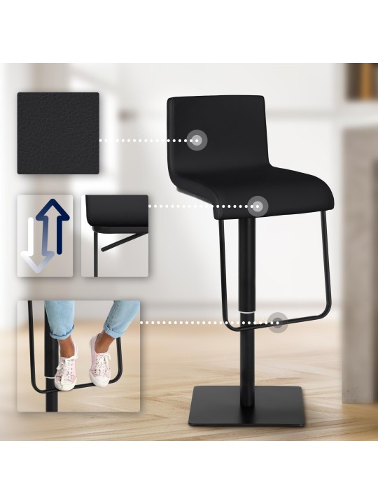 Banqueta alta Limon B, preto