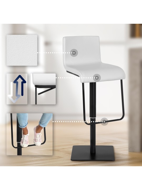 Banqueta alta Limon B, branco