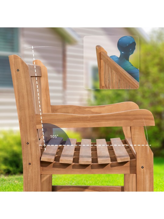 Banco de teca Jackson V2 120 cm, teca Banco de teca Jackson V2 120 cm, teca