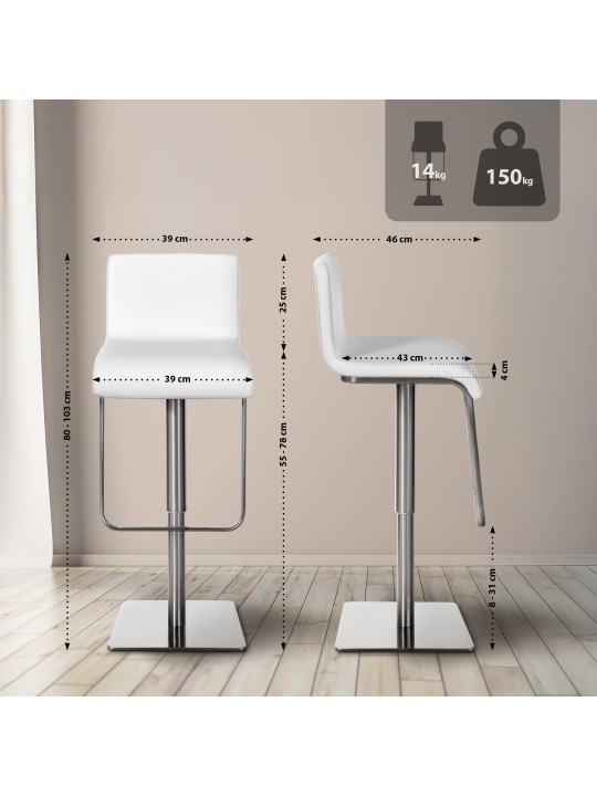 Banqueta alta Limon E, branco