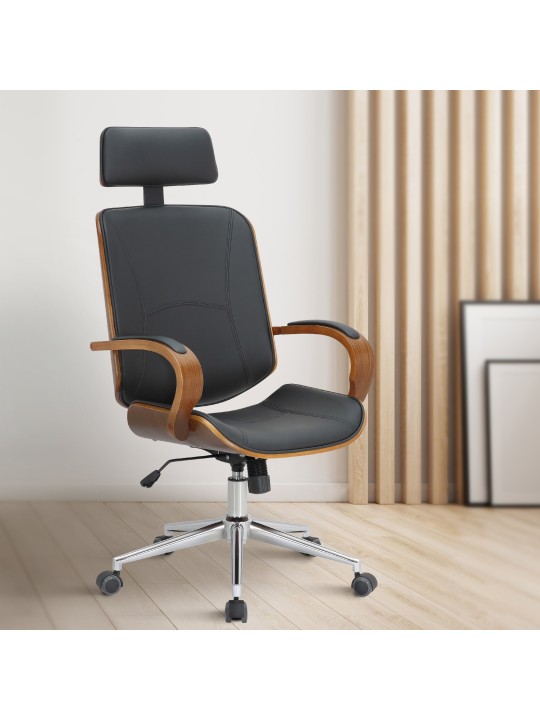 Cadeira de escritório Dayton, nogueira/preto
