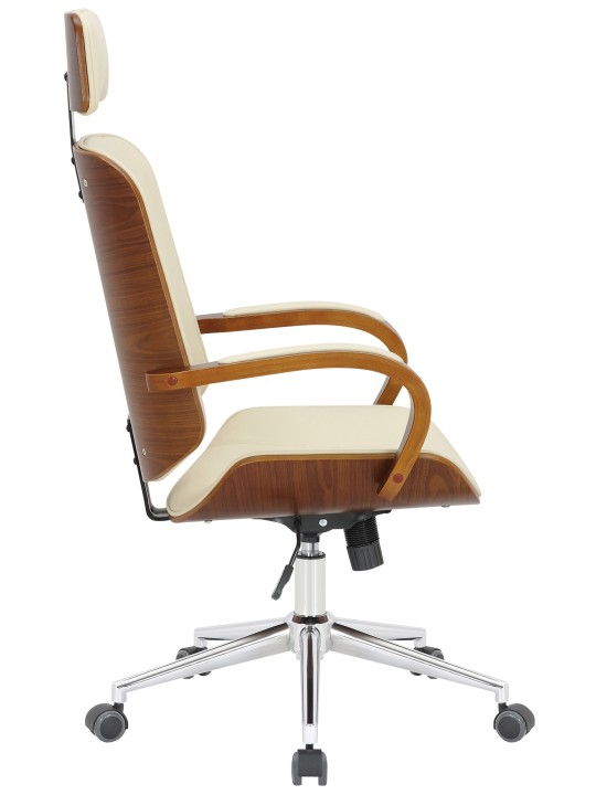 Cadeira de escritório Dayton, nogueira/creme