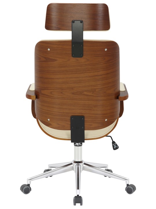 Cadeira de escritório Dayton, nogueira/creme