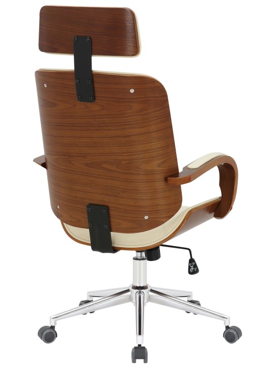 Cadeira de escritório Dayton, nogueira/creme
