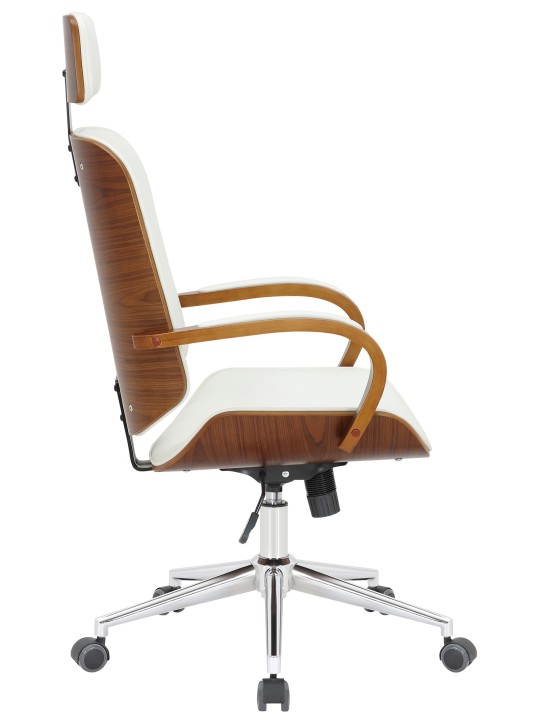 Cadeira de escritório Dayton, nogueira/branco