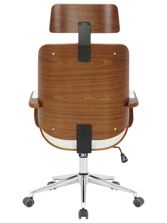 Cadeira de escritório Dayton, nogueira/branco