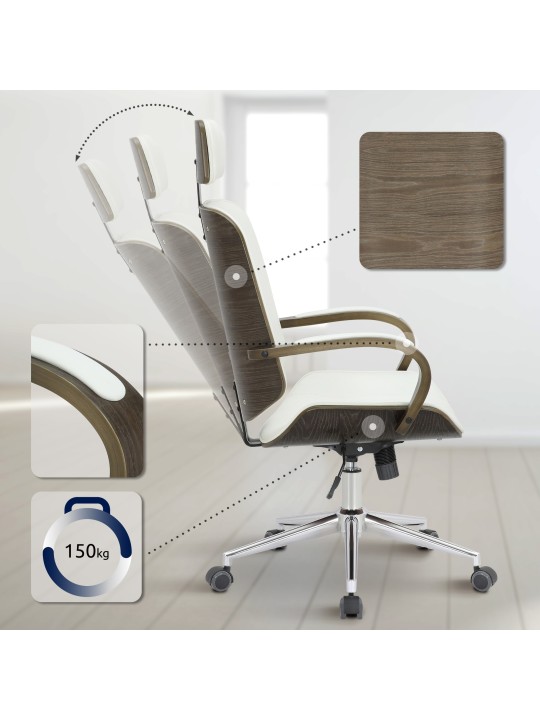 Cadeira de escritório Dayton cinza, branco/cinza