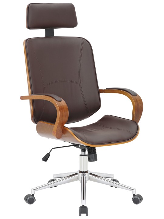 Cadeira de escritório Dayton, nogueira/castanho