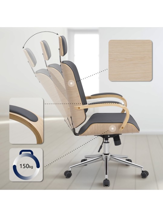 Cadeira de escritório Dayton, natura/grau