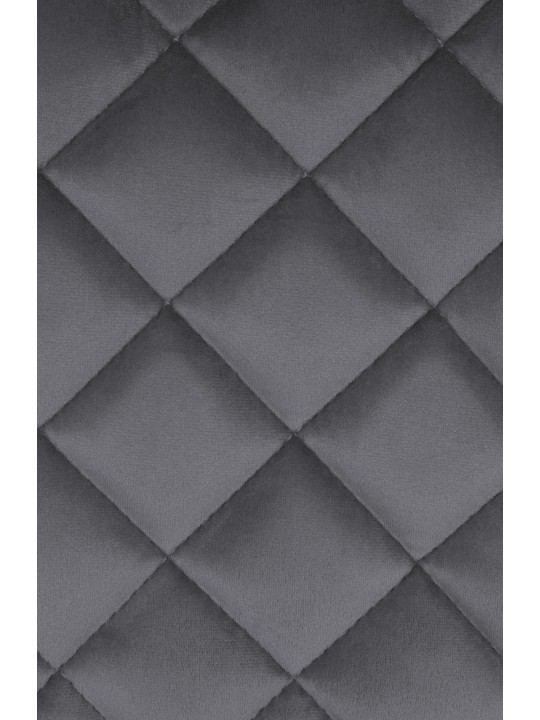 Banqueta alta Kasson veludo, cinza escuro