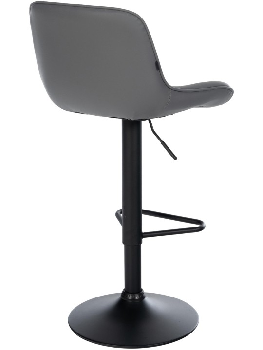 Banqueta alta Kasson couro sintético, cinza