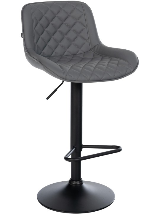 Banqueta alta Kasson couro sintético, cinza