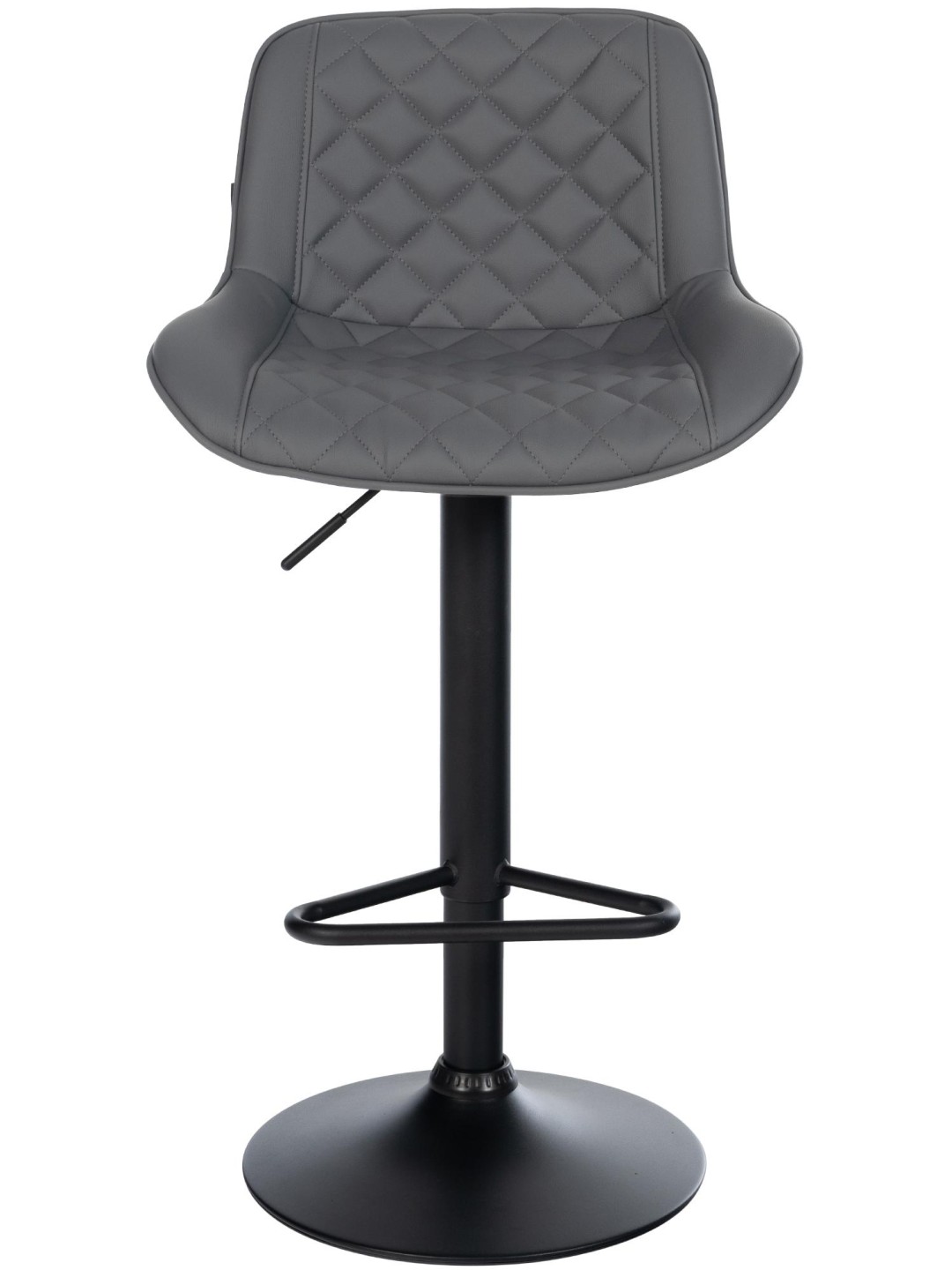 Banqueta alta Kasson couro sintético, cinza