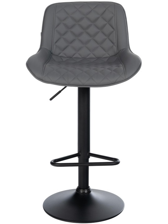 Banqueta alta Kasson couro sintético, cinza