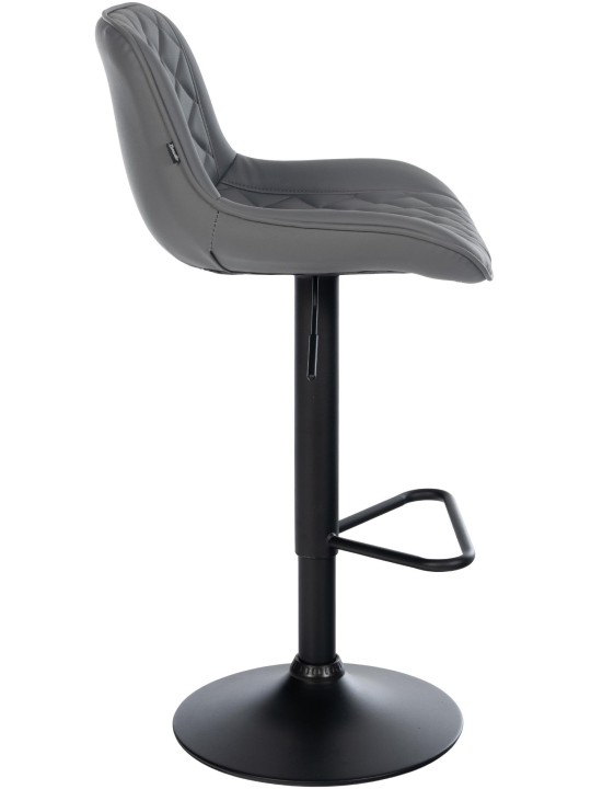 Banqueta alta Kasson couro sintético, cinza