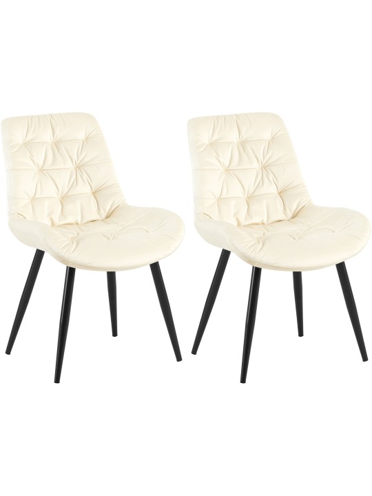 Conjunto de 2 cadeiras de jantar Rossford, creme Conjunto de 2 cadeiras de jantar Rossford, creme