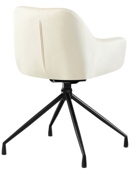 Conjunto de 2 cadeiras de jantar em veludo Welby, creme Conjunto de 2 cadeiras de jantar em veludo Welby, creme