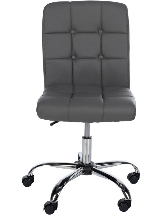 Banqueta de trabalho Trenton couro sintético, cinza