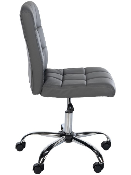 Banqueta de trabalho Trenton couro sintético, cinza