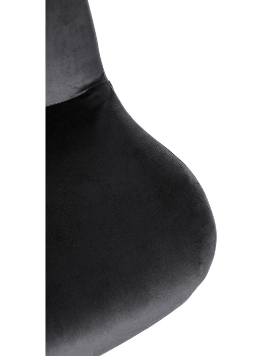 Conjunto de 2 bancos altos Solon veludo cromado, preto