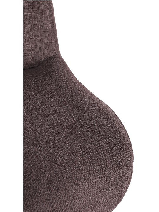 Conjunto de 2 bancos altos em tecido Solon, castanho escuro