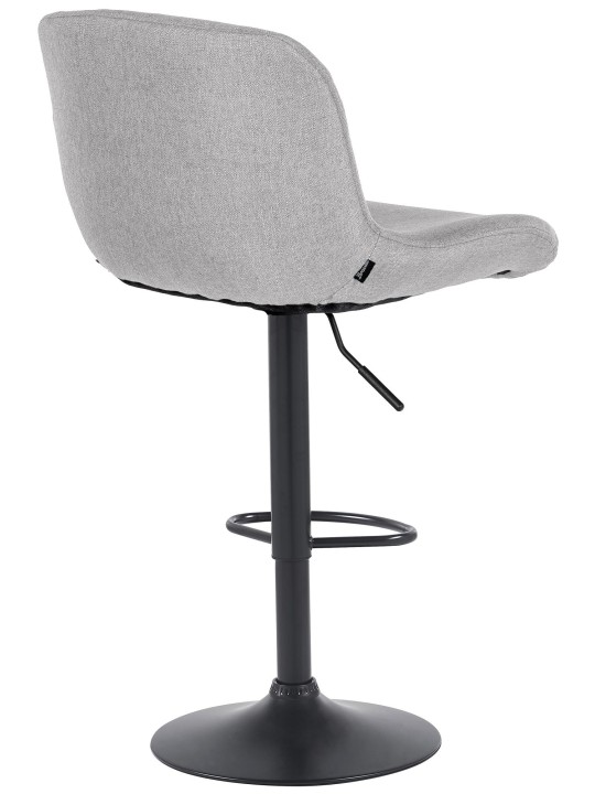 Conjunto de 2 bancos altos em tecido Solon, cinza claro