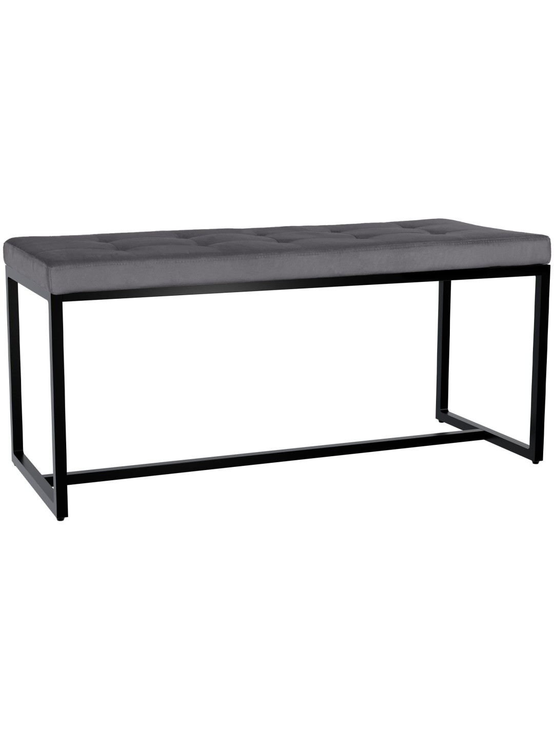 Banco Barci B veludo, cinza escuro