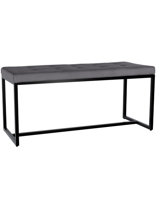 Banco Barci B veludo, cinza escuro Banco Barci B veludo, cinza escuro
