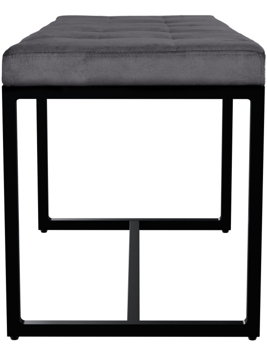 Banco Barci B veludo, cinza escuro Banco Barci B veludo, cinza escuro