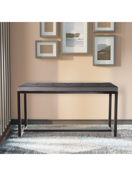 Banco Barci B veludo, cinza escuro Banco Barci B veludo, cinza escuro