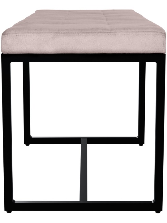 Banco Barci B veludo, cinza claro