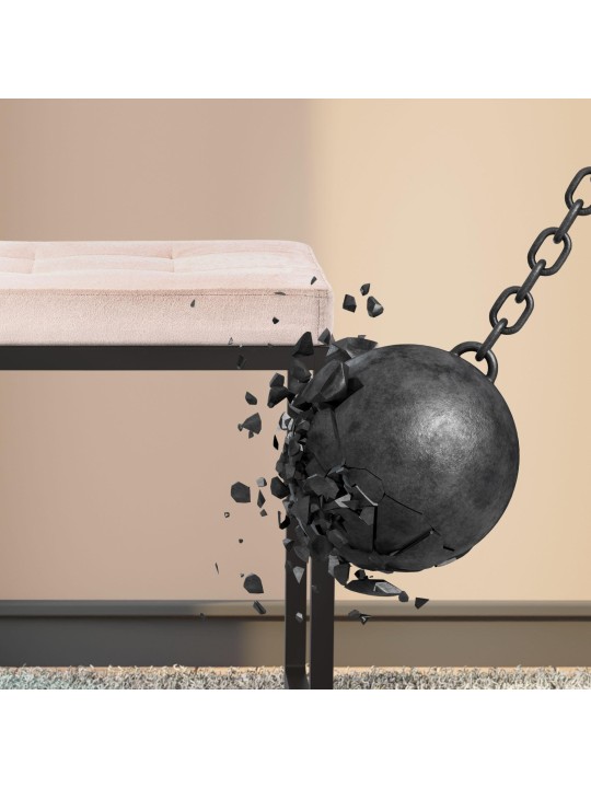 Banco Barci B veludo, creme