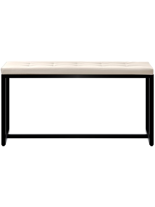 Banco Barci B couro sintético, creme