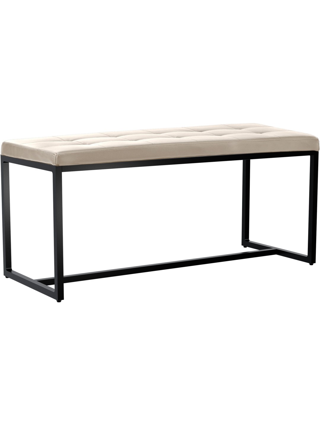 Banco Barci B couro sintético, creme