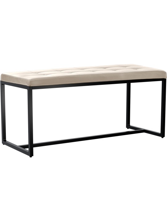 Banco Barci B couro sintético, creme