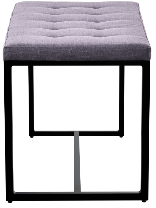 Banco Barci B em tecido, cinza escuro